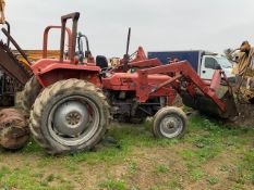 MASSEY FERGUSON 135 TRACTOR C/W FRONT LOADER ATTACHMENT, RUNS & WORKS - EX COLLEGE *PLUS VAT*