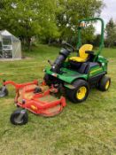 2016 JOHN DEERE 1580 TERRAIN CUT OUT FRONT RIDE ON LAWN MOWER, 4 WHEEL DRIVE, VERY LOW HOURS - 2374!