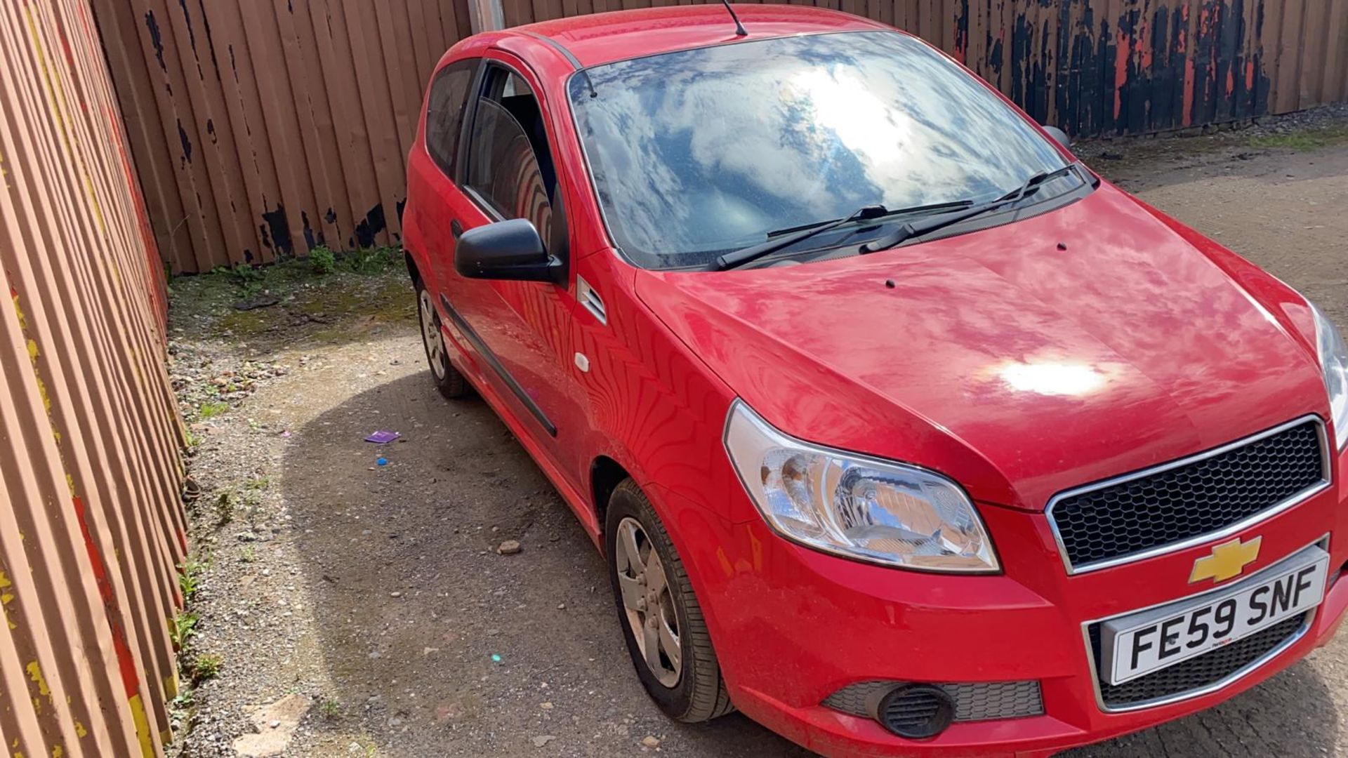 2009/59 REG CHEVROLET AVEO S 1.2 PETROL RED 3 DOOR HATCHBACK, SHOWING 1 FORMER KEEPER *NO VAT*