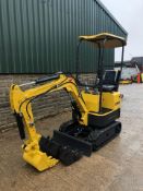 2020 RHINOCEROS XN08 EXCAVATOR RUBBER TRACKS, CANOPY, 3 X BUCKETS, RUNS, DRIVES AND DIGS *PLUS VAT*