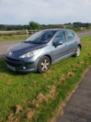 2007/56 REG PEUGEOT 207 SE 87 1.4 PETROL 5 DOOR GREY HATCHBACK, SHOWING 5 FORMER KEEPERS *NO VAT*