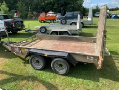 INDESPENSION 10FT X 6FT TWIN AXLE 3500 KG PLANT TRAILER, RING HITCH, LED LIGHTS - WORKING *PLUS VAT*