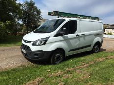 2015/15 REG FORD TRANSIT CUSTOM 270 ECO-TECH 2.2 DIESEL WHITE PANEL VAN, SHOWING 0 FORMER KEEPERS