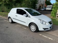 2007/07 REG VAUXHALL CORSA CDTI 1.25 DIESEL CAR DERIVED VAN WHITE, SHOWING 3 FORMER KEEPERS *NO VAT*