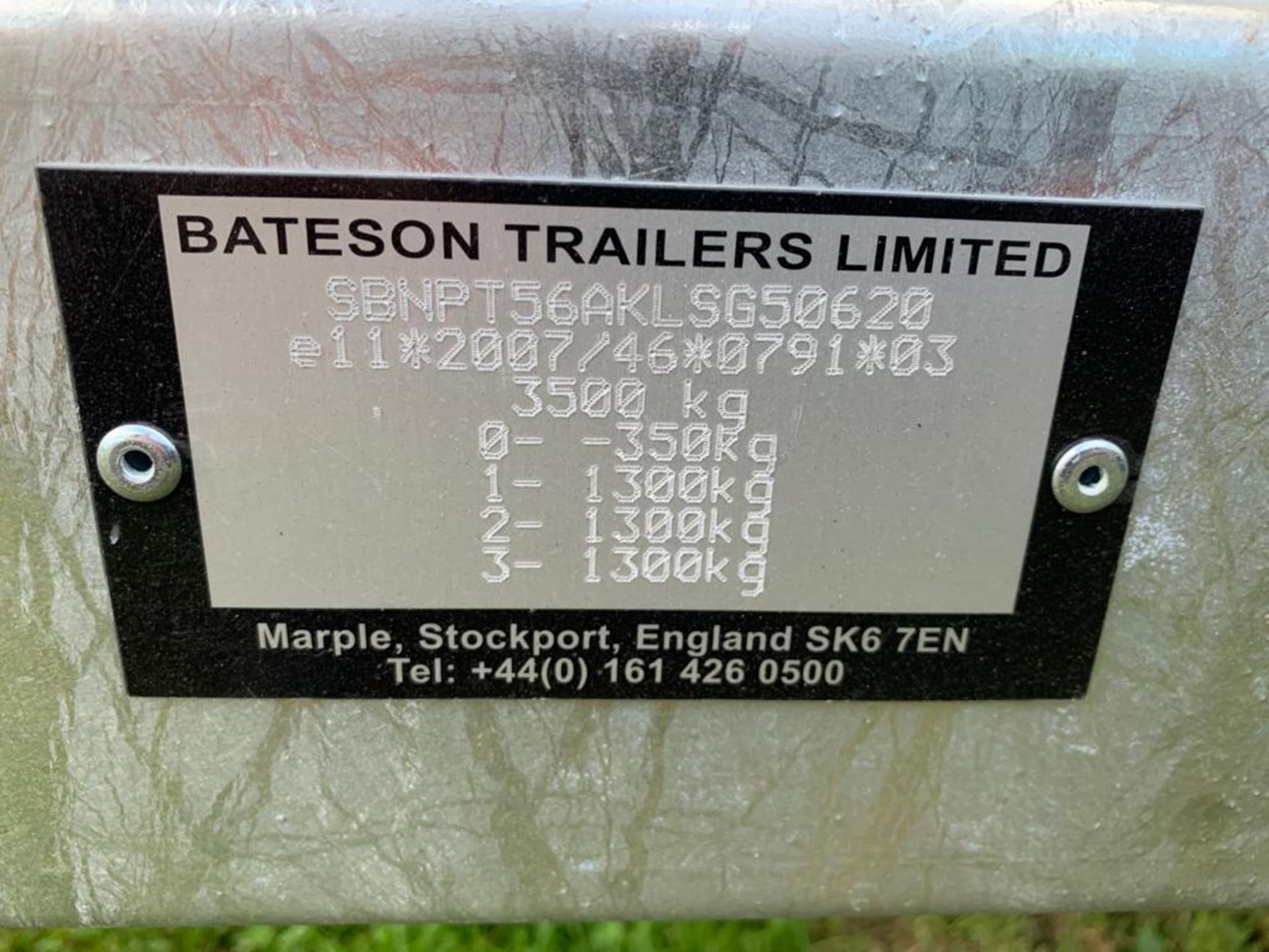 BRAND NEW NEVER USED BATESON 3500KG TRI-AXLE TILT BED TRAILER *PLUS VAT* - Image 5 of 7