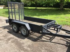 INDESPENSION TWIN AXLE TOW-ABLE PLANT TRAILER BLACK *PLUS VAT*