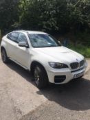 2013/13 REG BMW X6 M50D AUTOMATIC 3.0 DIESEL WHITE, SHOWING 1 FORMER KEEPER *NO VAT*