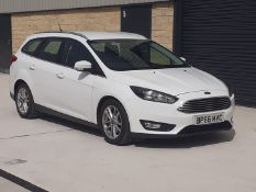 2017/66 REG FORD FOCUS ZETEC TDCI AUTO 1.5 DIESEL WHITE ESTATE, SHOWING 0 FORMER KEEPERS *NO VAT*