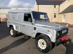 2003/53 REG LAND ROVER DEFENDER 110 HARD TOP TD5 COMMERCIAL 2.5 DIESEL SILVER LIGHT 4X4 UTILITY