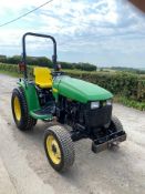 JOHN DEERE 4410 COMPACT TRACTOR, RUNS, WORKS, DRIVES, 4 WHEEL DRIVE, POWER STEERING, 3 POINT LINKAGE