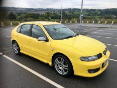 2005/55 REG SEAT LEON FR TDI 1.9 DIESEL YELLOW 5 DOOR HATCHBACK, SHOWING 2 FORMER KEEPERS *NO VAT*