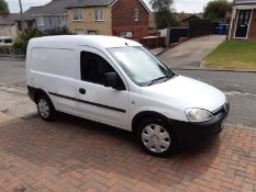 2009/58 REG VAUXHALL COMBO 2000 CDTI 1.25 DIESEL WHITE VAN, SHOWING 0 FORMER KEEPERS *NO VAT*