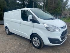 2016/66 REG FORD TRANSIT CUSTOM 290 LIMITED 2.0 DIESEL WHITE PANEL VAN, SHOWING 2 FORMER KEEPERS