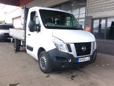 2015/65 REG NISSAN NV400 DCI E SHR 2.3 DIESEL WHITE DROPSIDE LORRY, SHOWING 0 FORMER KEEPERS