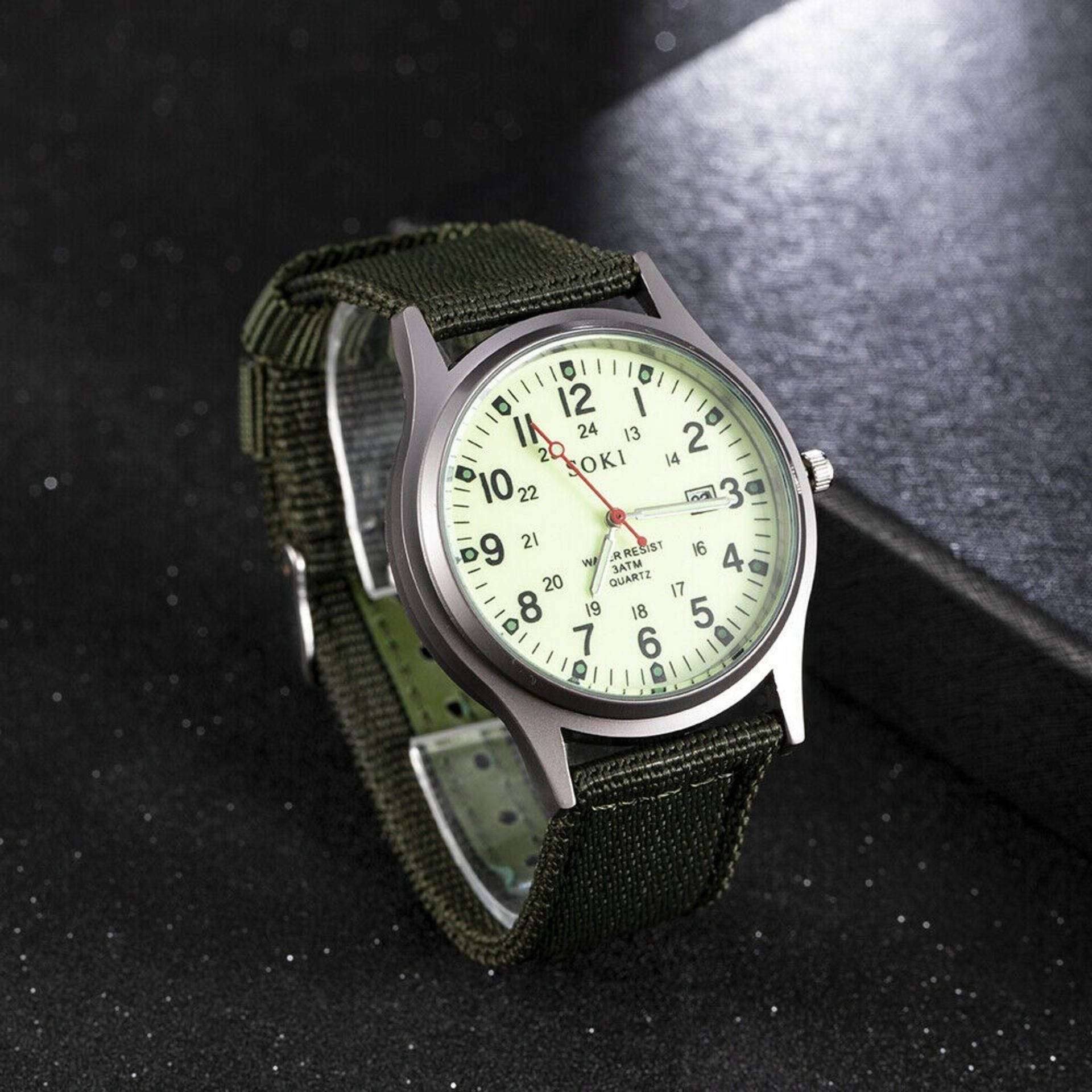 NEW & UNUSED SOKI FASHION QUARTZ LUMINOUS MILITARY INFANTRY ARMY STYLE MENS WRIST WATCH *PLUS VAT* - Image 2 of 3