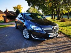 2015/15 REG VAUXHALL INSIGNIA DESIGN NAV CDTI ECO 2.0 DIESEL BLACK, SHOWING 0 FORMER KEEPERS *NO VAT