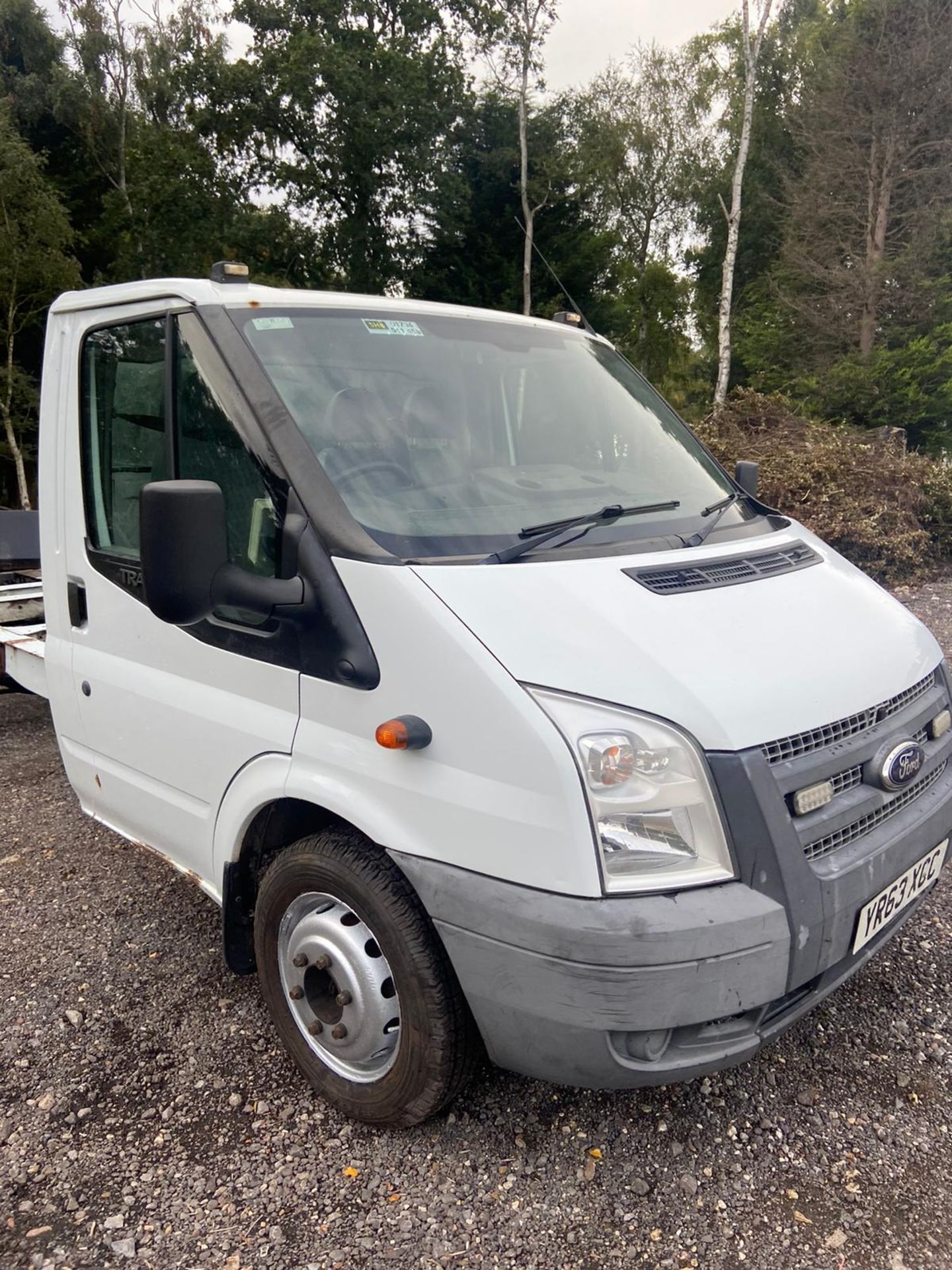 2013/63 REG FORD TRANSIT 125 T350 RWD 2.2 DIESEL CHASSIS WHITE, SHOWING 1 FORMER KEEPER *PLUS VAT* - Image 7 of 8