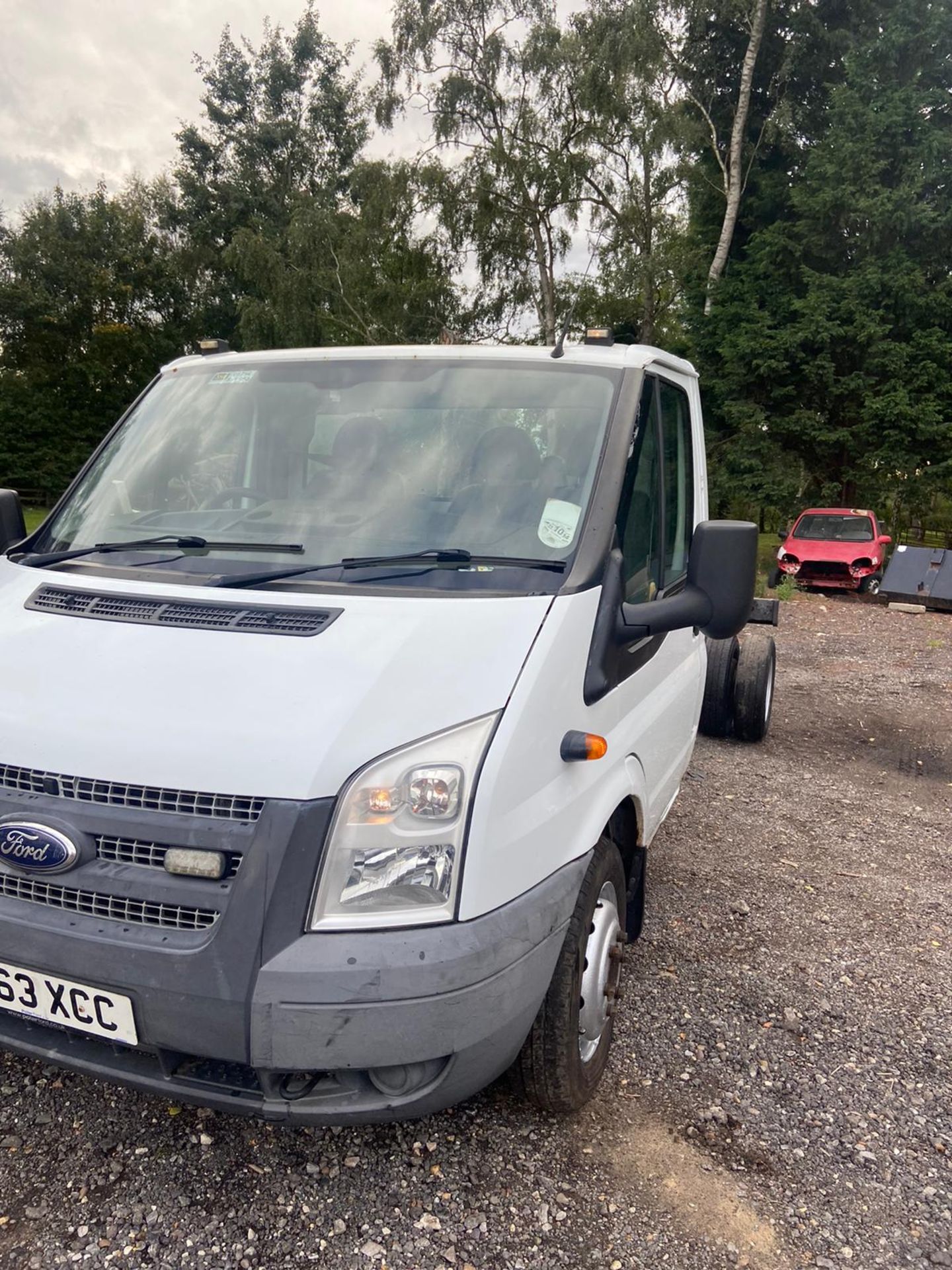 2013/63 REG FORD TRANSIT 125 T350 RWD 2.2 DIESEL CHASSIS WHITE, SHOWING 1 FORMER KEEPER *PLUS VAT* - Image 3 of 8