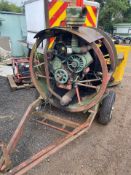 LISTER DIESEL GRAIN DRYING FAN ON TRAILER, NEEDS EXTERNAL DIESEL TANK *PLUS VAT*