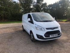 2016/66 REG FORD TRANSIT CUSTOM 290 LIMITED 2.0 DIESEL WHITE PANEL VAN, SHOWING 2 FORMER KEEPERS