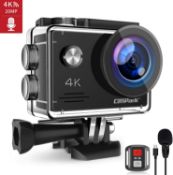 BRAND NEW & SEALED! CAMPARK X5 4K 20MP 40M WATERPROOF ACTION CAMERA WEBCAM WIFI EXTERNAL MICROPHONE