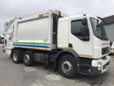 2013/13 REG VOLVO FE300 6X2 L2H1 WHITE REFUSE TRUCK BIN LORRY SHORT BODY BIN LIFT *PLUS VAT*