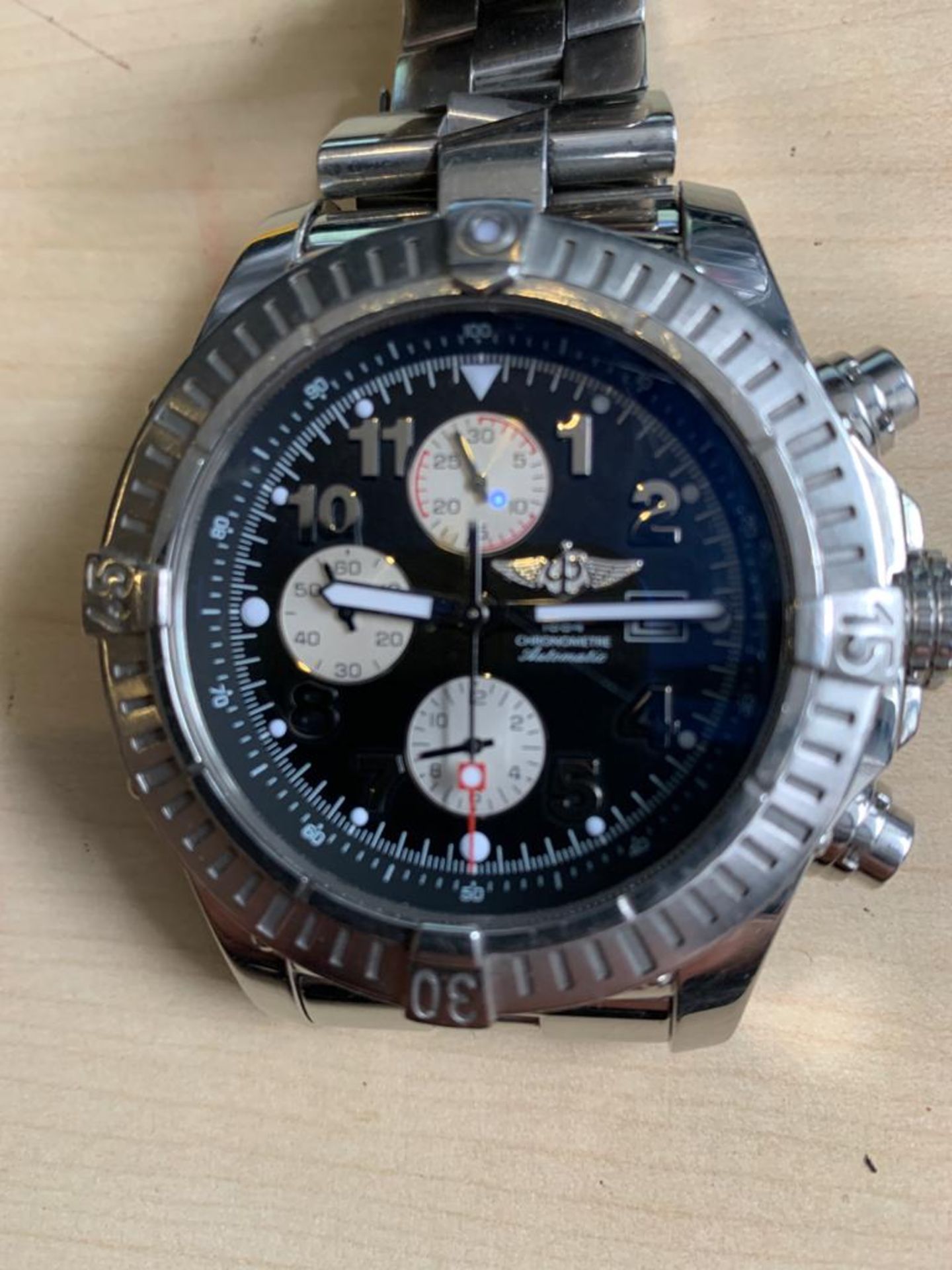 GENUINE BOXED WITH ALL PAPERWORK BREITLING SUPER AVENGER A13370 MENS WRIST WATCH *NO VAT* - Image 3 of 16