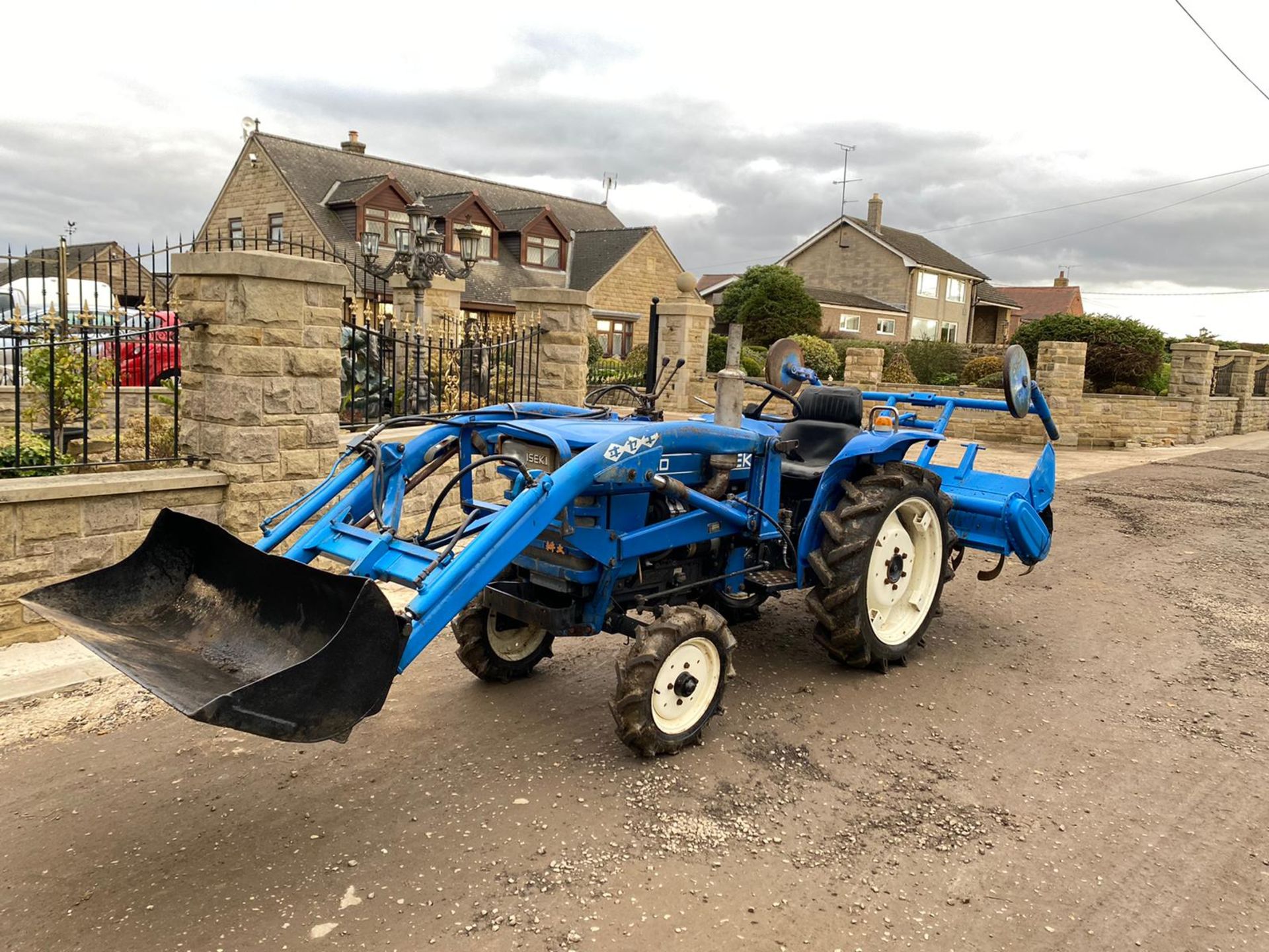 ISEKI TS1910 COMPACT TRACTOR LOADER WITH ROTAVATOR, RUNS AND WORKS WELL *PLUS VAT*