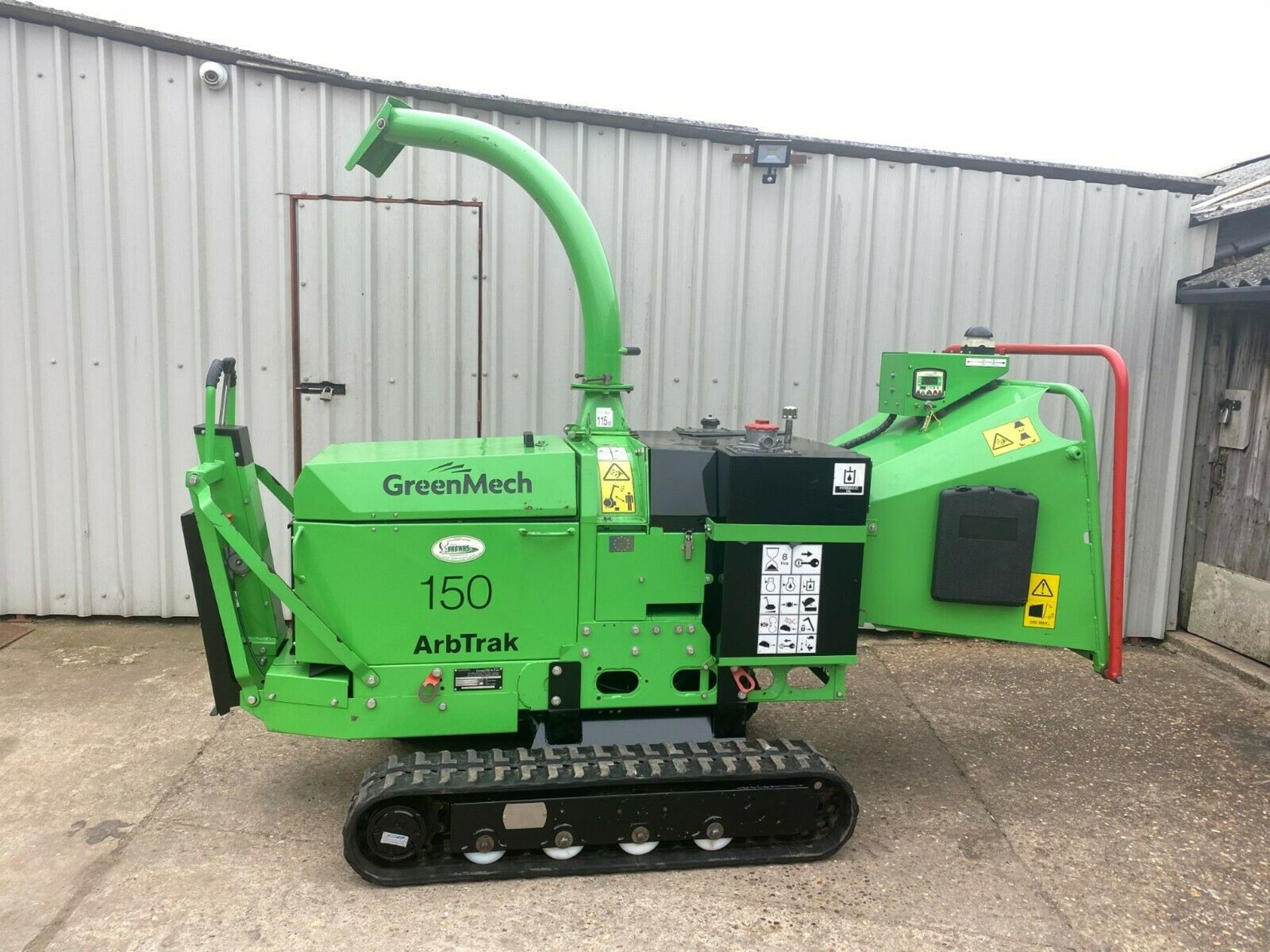 GREENMECH ARBTRAK 150 TRACKED WOODCHIPPER, KUBOTA DIESEL ENGINE, ONLY 659 HOURS, YEAR 2014