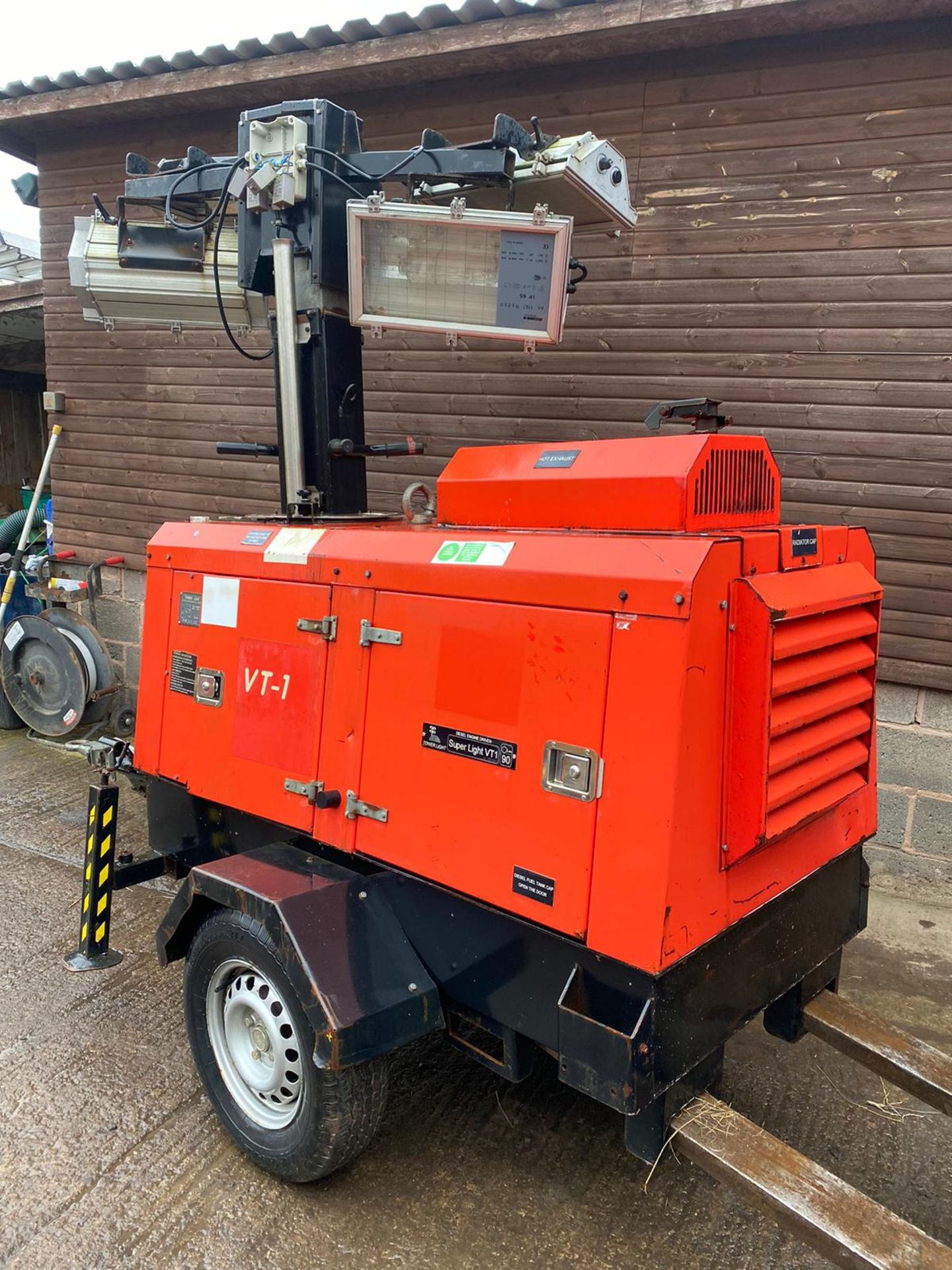 VT1 TOWERLIGHT TOWABLE 10KVA, KUBOTA D1105 ENGINE, 240V 10KVA *PLUS VAT* - Image 3 of 4