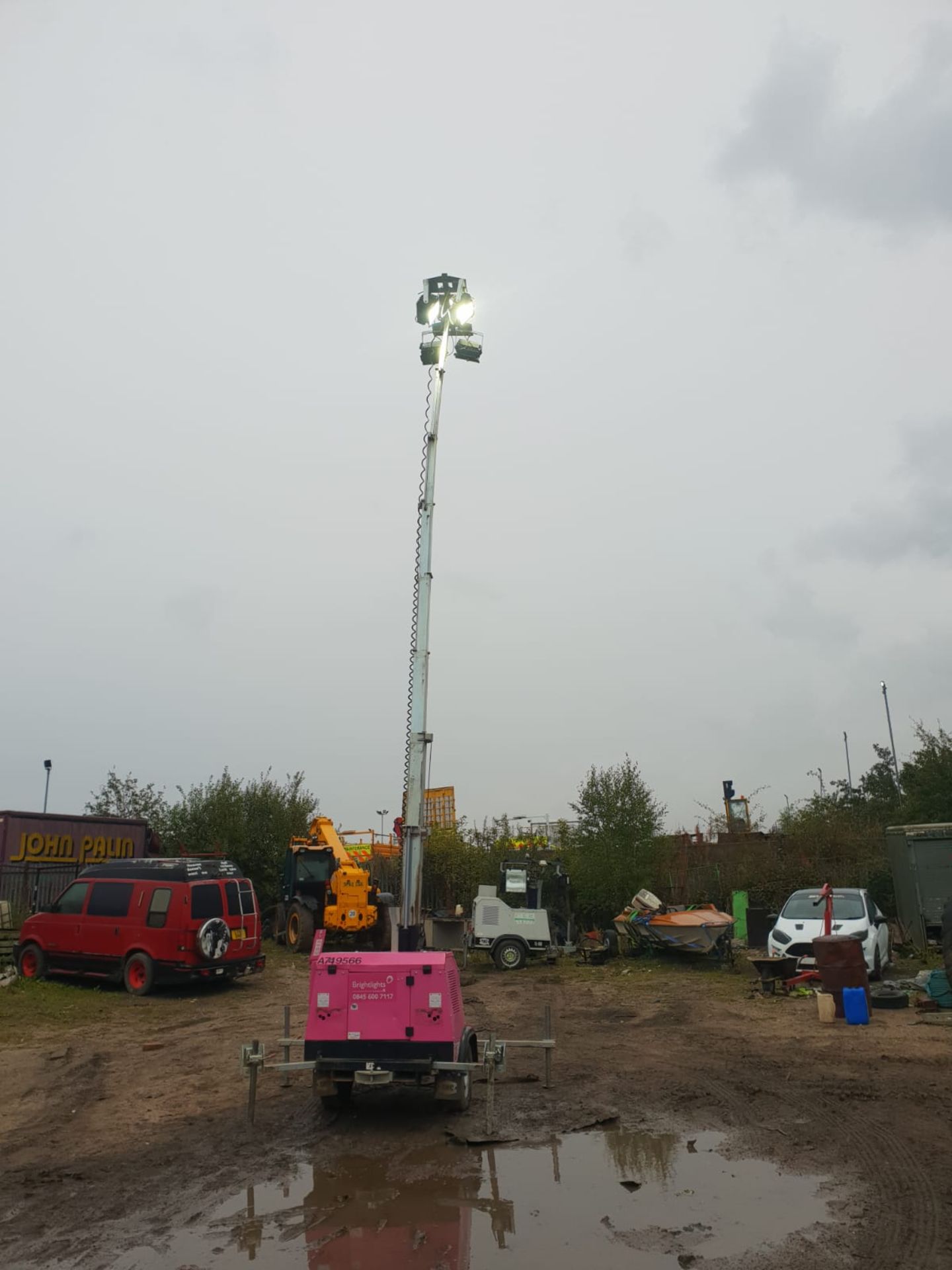 TI-90 LIGHTING TOWER WITH A KUBOTA ENGINE FULL WORKING ORDER 240 & 110 GENERATOR *PLUS VAT* - Image 6 of 11