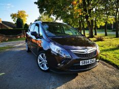 2014/64 REG VAUXHALL ZAFIRA TOURER SRI CDTI 2.0 DIESEL BROWN MPV 7 SEATS, SHOWING 1 FORMER KEEPER