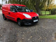 2014/14 REG FIAT DOBLO 16V MULTIJET 1.25 DIESEL RED PANEL VAN, SHOWING 0 FORMER KEEPERS *PLUS VAT*