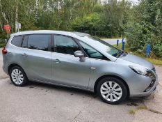 2013/63 REG VAUXHALL ZAFIRA TOURER SE CDTI 2.0 DIESEL SILVER MPV 7 SEATS, SHOWING 4 FORMER KEEPERS