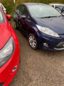 2011/11 REG FORD FIESTA ZETEC 1.4 PETROL BLUE 5 DOOR HATCHBACK, SHOWING 5 FORMER KEEPERS *NO VAT*