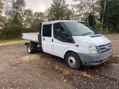 2007/56 REG FORD TRANSIT 100 T350EF D/C RWD 2.4 DIESEL TIPPER, SHOWING 2 FORMER KEEPERS *NO VAT*