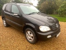 2003/53 REG MERCEDES ML270 CDI AUTO BLACK, SHOWING 2 FORMER KEEPERS *NO VAT*