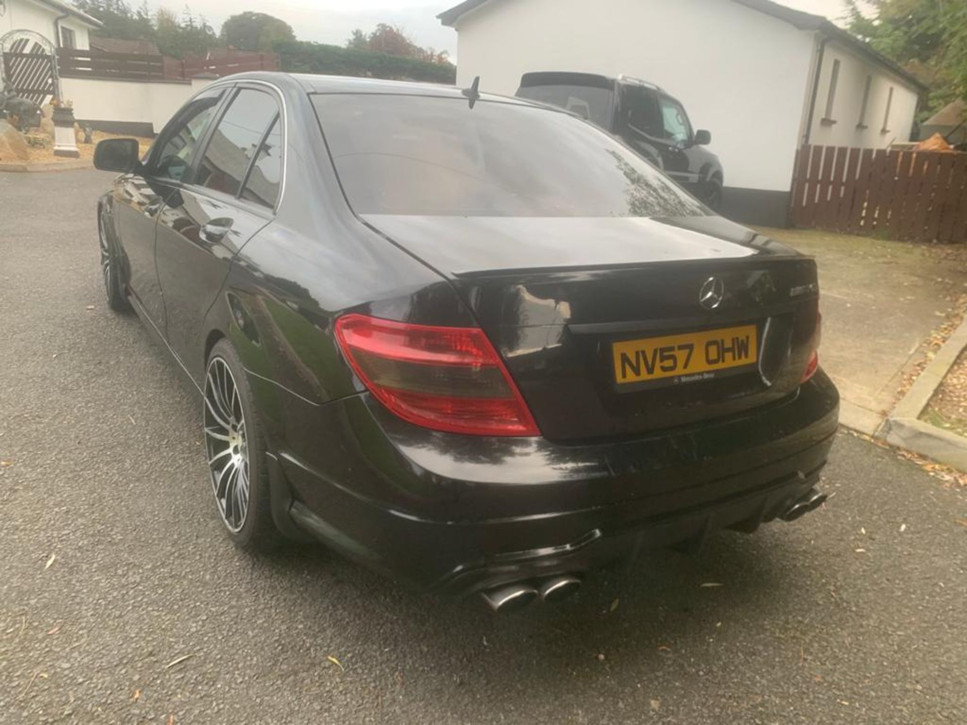 2008/57 REG MERCEDES C200 SE CDI 2.2 DIESEL BLACK 4 DOOR SALOON C63 AMG REPLICA *NO VAT* - Image 5 of 10