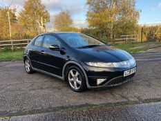 2008/08 REG HONDA CIVIC ES I-CTDI 2.2 DIESEL BLACK 5 DOOR HATCHBACK, SHOWING 1 FORMER KEEPER *NO VAT