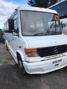 MERCEDES CVS VARIO 614D VAN DAY WHITE MINIBUS / BUS / COACH, SHOWING 2 FORMER KEEPERS *PLUS VAT*