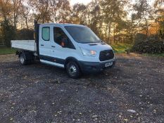 2016/66 REG FORD TRANSIT 350 2.2 DIESEL WHITE TIPPER, SHOWING 1 FORMER KEEPER *PLUS VAT*