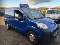 2014/64 REG PEUGEOT BIPPER S HDI 1.25 DIESEL BLUE PANEL VAN, SHOWING 0 FORMER KEEPERS *PLUS VAT*