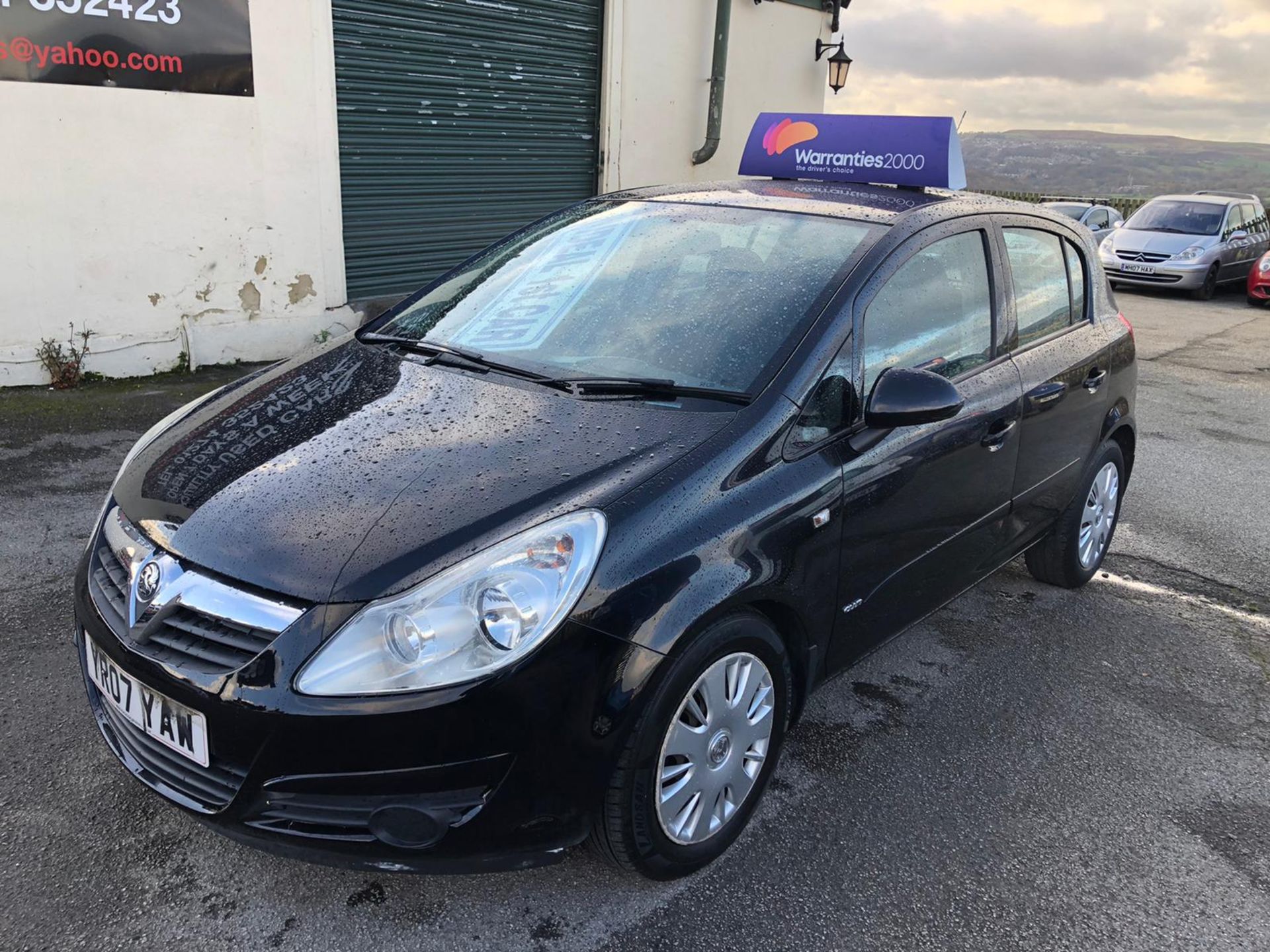 2007/07 REG VAUXHALL CORSA CLUB A/C 1.4 PETROL BLACK 5DR HATCHBACK, SHOWING 1 FORMER KEEPER *NO VAT* - Image 3 of 12