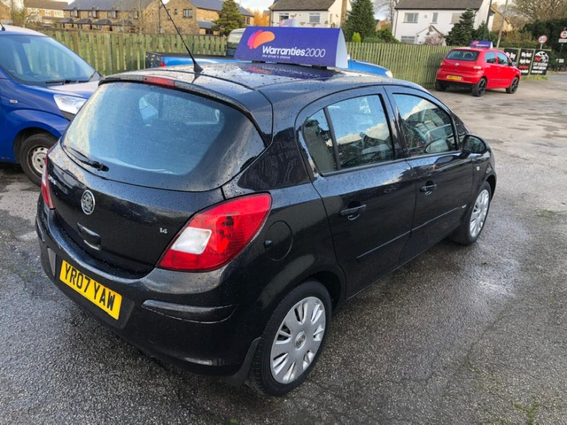 2007/07 REG VAUXHALL CORSA CLUB A/C 1.4 PETROL BLACK 5DR HATCHBACK, SHOWING 1 FORMER KEEPER *NO VAT* - Image 5 of 12