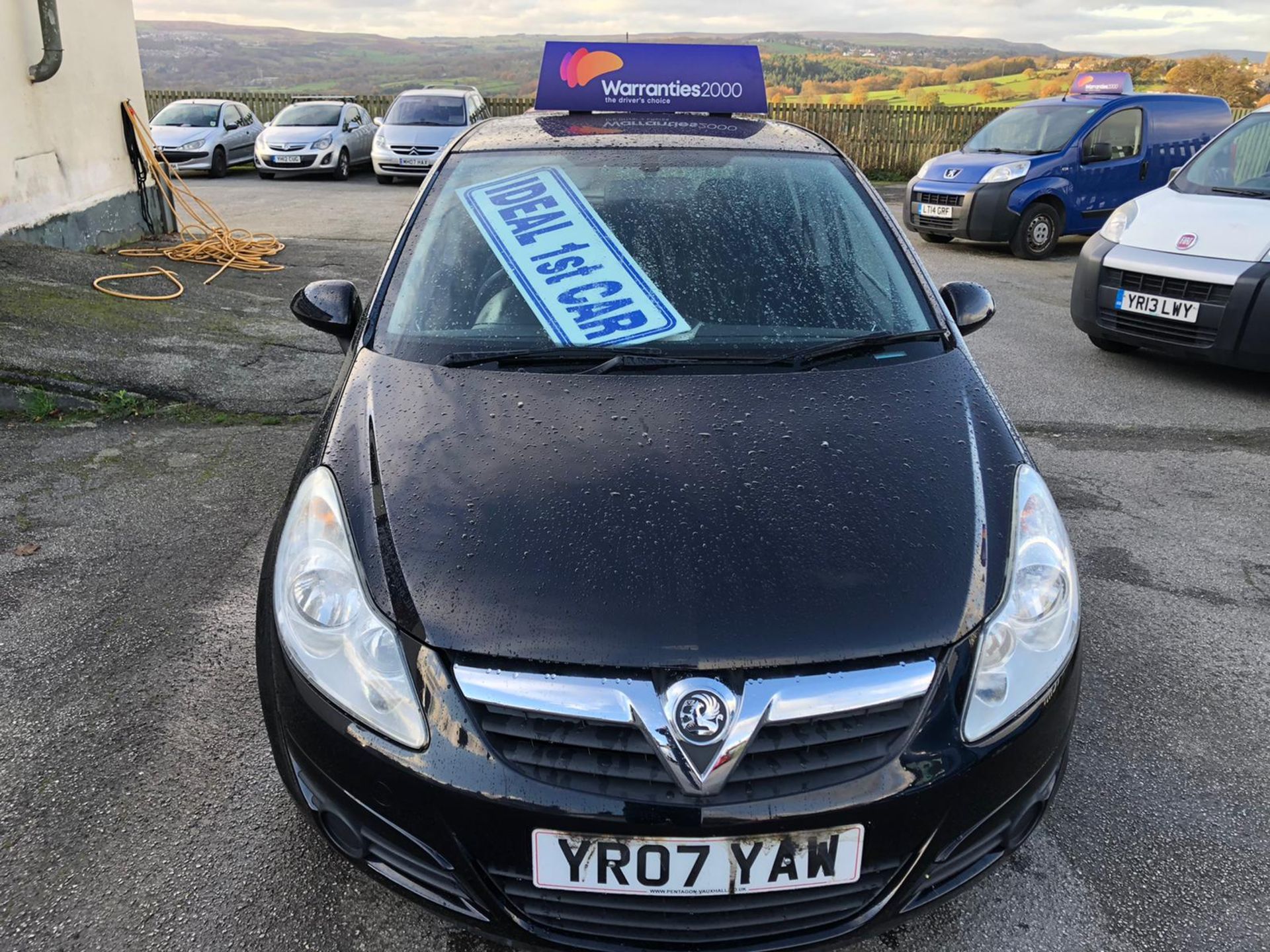 2007/07 REG VAUXHALL CORSA CLUB A/C 1.4 PETROL BLACK 5DR HATCHBACK, SHOWING 1 FORMER KEEPER *NO VAT* - Image 2 of 12