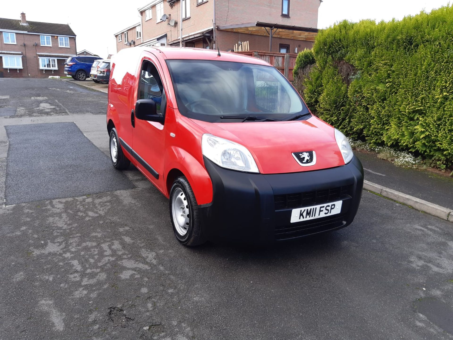 2011/11 REG PEUGEOT BIPPER S HDI 1.4 DIESEL RED PANEL VAN, SHOWING 0 FORMER KEEPERS *PLUS VAT*