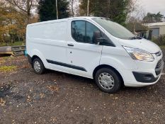 2017/67 REG FORD TRANSIT CUTSOM 290 2.0 DIESEL WHITE PANEL VAN, SHOWING 0 FORMER KEEPERS *PLUS VAT*