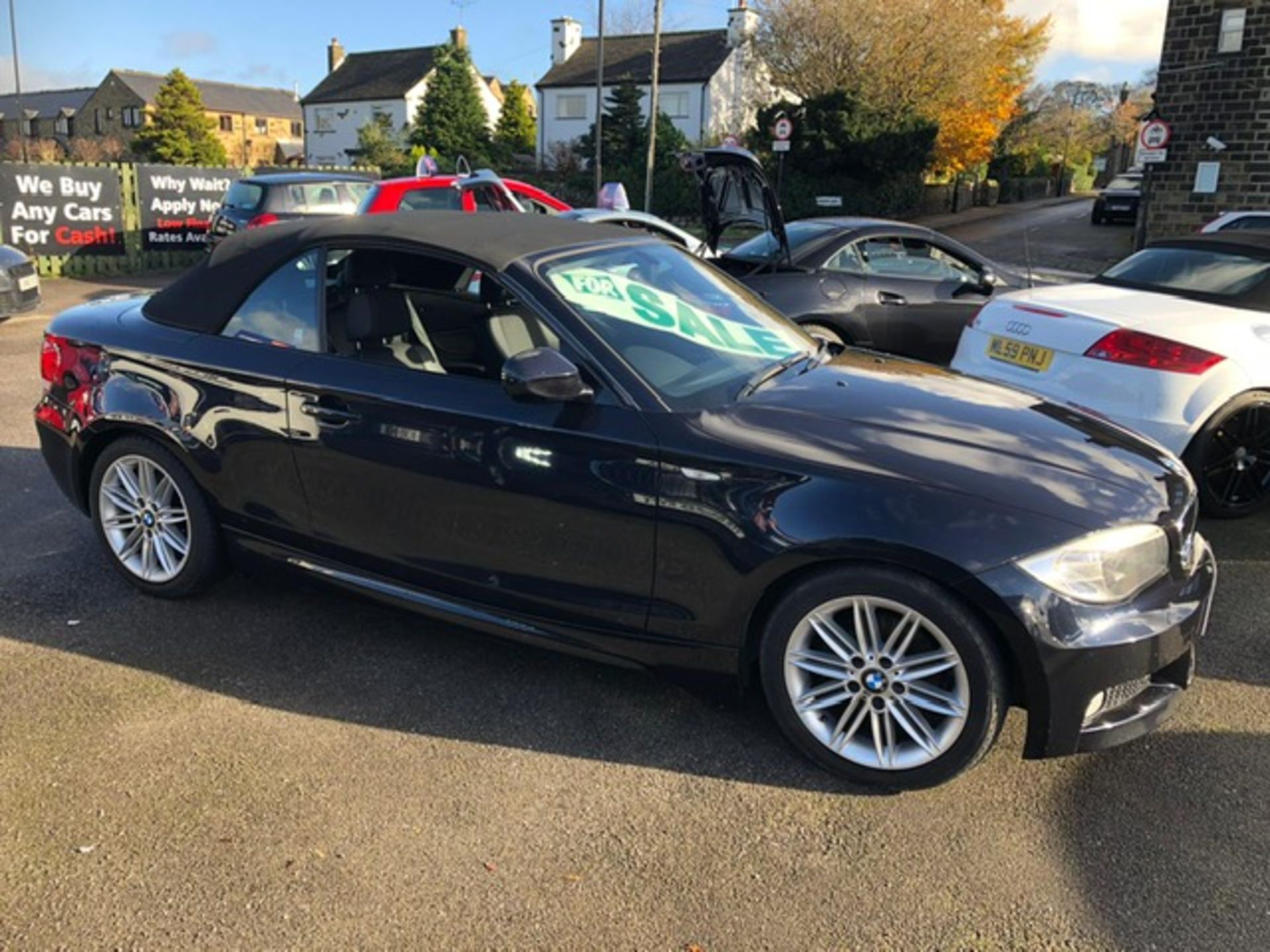 2012/12 REG BMW 120I M SPORT 2.0 PETROL BLACK CONVERTIBLE, SHOWING 2 FORMER KEEPERS *NO VAT* - Image 3 of 11