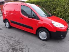 2012/12 REG PEUGEOT PARTNER 625 S L1 HDI 1.6 DIESEL RED PANEL VAN, SHOWIGN 0 FORMER KEEPERS