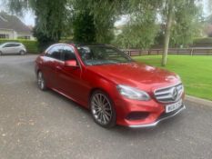 2014/63 REG MERCEDES-BENZ E300 AMG SPORT BLUETEC HYBRID 2.2 ELECTRIC DIESEL RED 4 DOOR SALOON